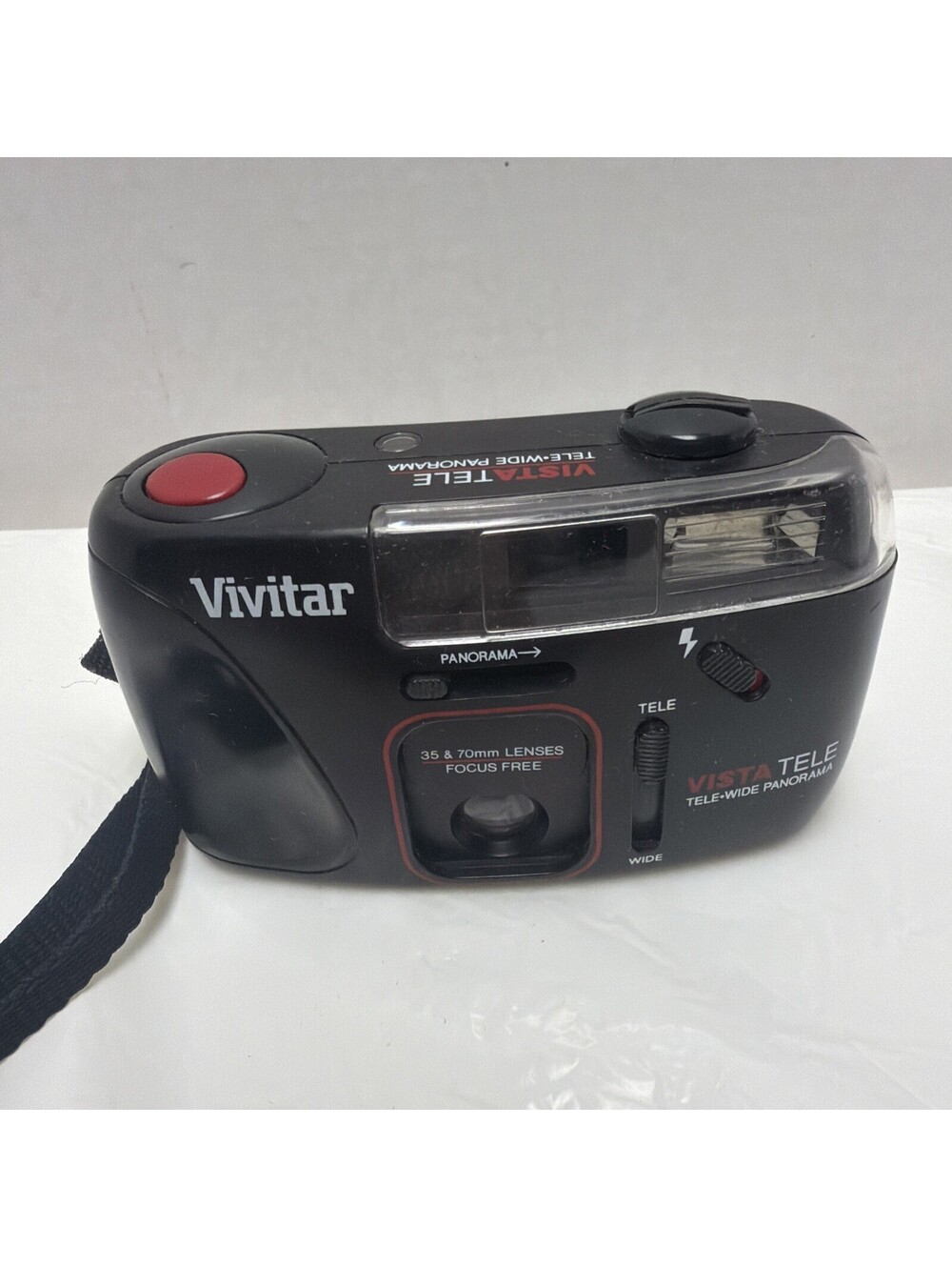 Vintage Vivitar Vista Tele-Wide Panorama 35mm Camera 35 & 70mm Lenses Untested
